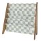 3 Sprouts Book Rack, Checkerboard Green