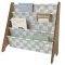 3 Sprouts Book Rack, Checkerboard Green