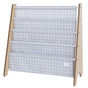 3 Sprouts Bookcase, Gingham blue