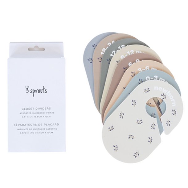 3 Sprouts Closet Dividers (8 pieces), Blueberry