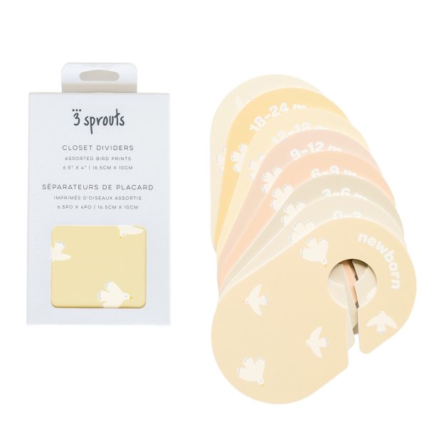 3 Sprouts Closet Dividers (8 pieces), Bird