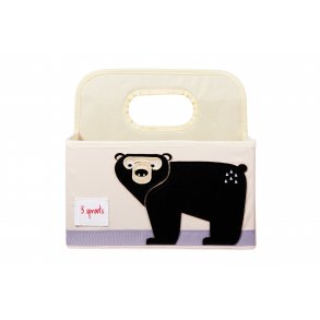 3 Sprouts Storage Basket with Handle for Nappies, Bear