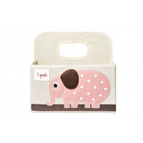 3 Sprouts Storage basket with handle for diapers, Elephant