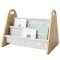 3 Sprouts Dobbelt-sidet Bogreol, Gingham beige