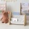 3 Sprouts Dobbelt-sidet Bogreol, Gingham beige