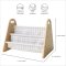 3 Sprouts Dobbelt-sidet Bogreol, Gingham beige