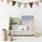 3 Sprouts Dobbelt-sidet Bogreol, Gingham beige