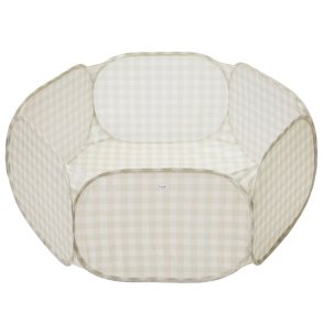 3 Sprouts BBall Pit, Gingham Beige