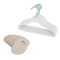 3 Sprouts Set, Velvet Hangers (15 pieces) and Closet Dividers (8 pieces), Cream neutral