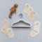 3 Sprouts Set, Velvet Hangers (15 pieces) and Closet Dividers (8 pieces), Cream neutral