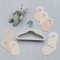 3 Sprouts Set, Velvet Hangers (15 pieces) and Closet Dividers (8 pieces), Cream neutral