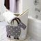 3 Sprouts Laundry Basket, Swan