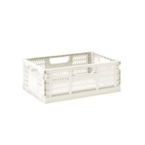 3 Sprouts Modern Folding Crate - Large, Cream