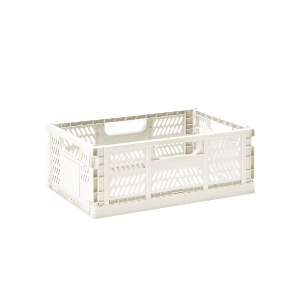 3 Sprouts Modern Folding Crate - Large, Cream