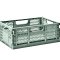 3 Sprouts Modern Folding Crate - Large, Green