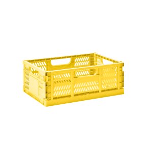 3 Sprouts Modern Folding Crate - Large, Yellow