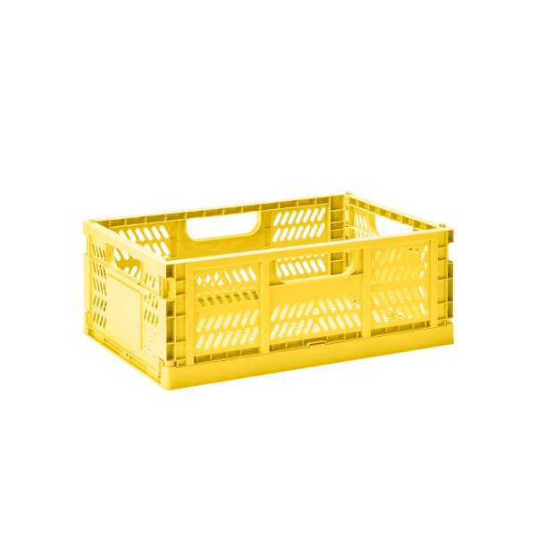 3 Sprouts Modern Folding Crate - Large, Yellow