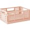 3 Sprouts Modern Folding Crate - Medium, Clay