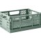 3 Sprouts Modern Folding Crate - Medium, Green