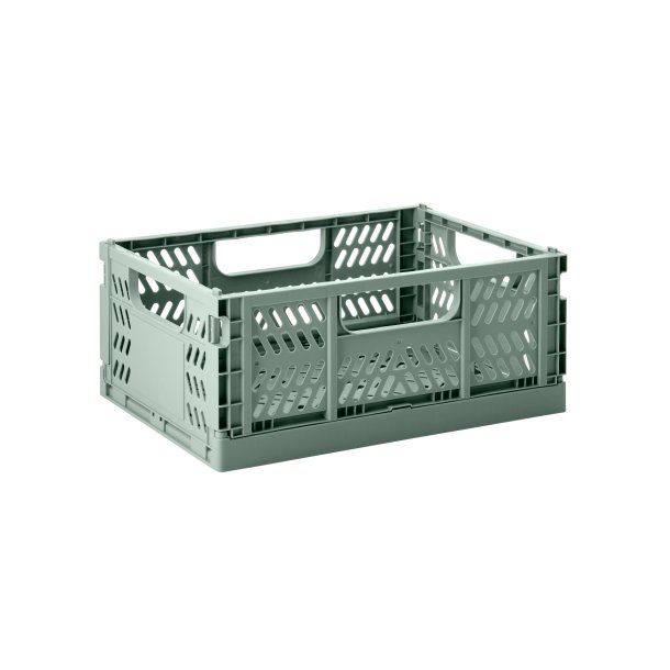 3 Sprouts Modern Folding Crate - Medium, Green