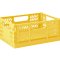3 Sprouts Modern Folding Crate - Medium, Yellow