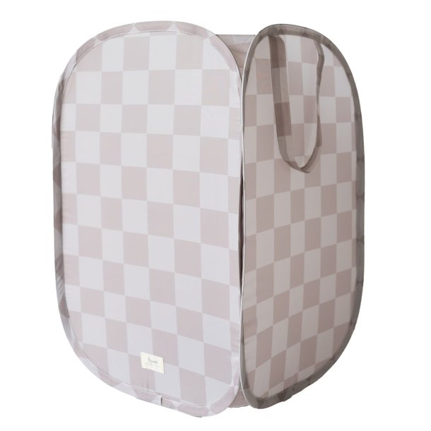 3 Sprouts Pop-up vasketjskurv, Checkerboard beige
