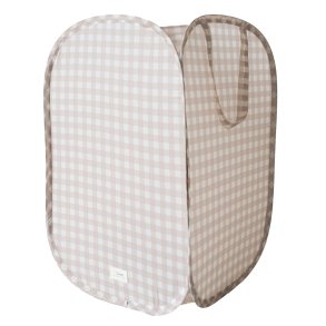 4 Sprouts Hopfllbar Tvttkorg, Gingham beige