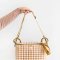 3 Sprouts Stroller Organizer, Quilt/Gingham mustard print