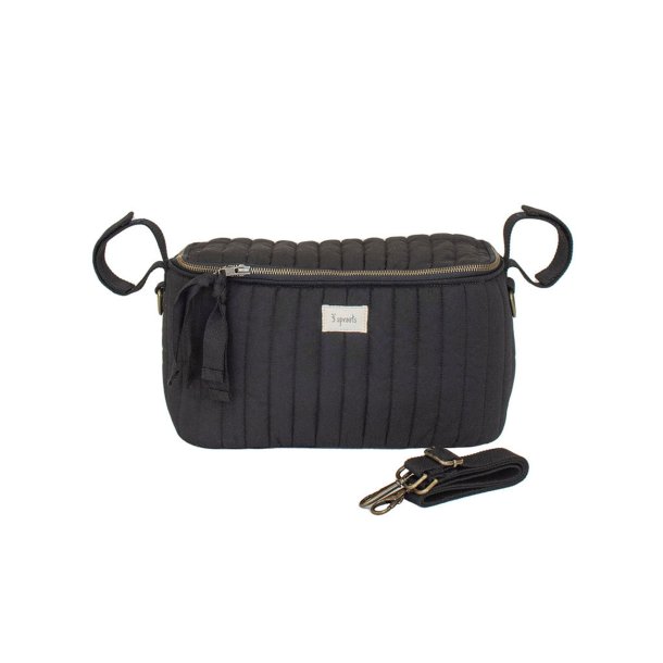 3 Sprouts Stroller Organizer, Quilt/Black