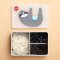 3 Sprouts Silicone Bento Food Box, Sloth/Gray