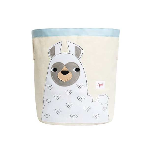 3 Sprouts Storage Container Round, Llama