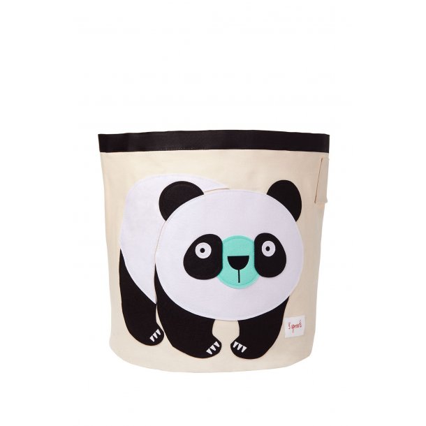 3 Sprouts Storage Container Round, Panda - 3 Sprouts - Import for Kids ApS