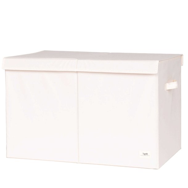 3 Sprouts Folding toy chest, Cream