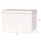 3 Sprouts Folding toy chest, Terrazzo/Cream