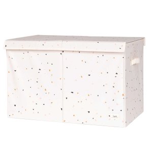 3 Sprouts Folding toy chest, Terrazzo/Cream