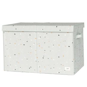 3 Sprouts Folding toy chest, Terrazzo/Green