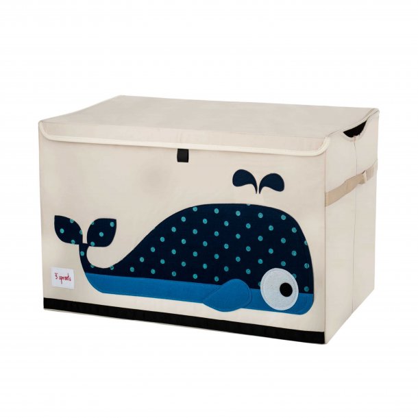 3 Sprouts Storage Box with Lid, Whale