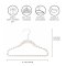 3 Sprouts Velvet Hangers (15 pieces),  Double dot beige