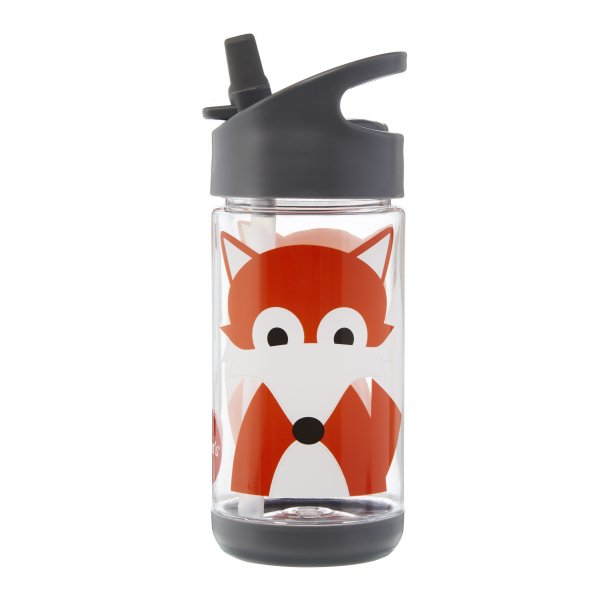 3 Sprouts Water Bottle, Fox/Gray
