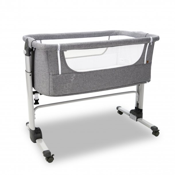 Asalvo Bedside Crib Fold, grey