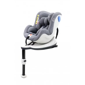 Asalvo Car Seat 0-18 kg and 360 Degrees Rotation, Virafix, Grey