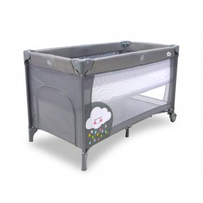 Asalvo Travel Cot Smooth with Insert and Opening, Cloud