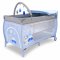 Asalvo Travel Cot Complete with Insert, Changing Table and Opening, Rabbit Tipi/Blue