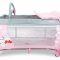 Asalvo Travel Cot Complete with Insert, Changing Table and Opening, Rabbit Tipi/Pink