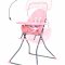 Asalvo High Chair Quick, Pink Stars