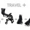 Asalvo Pushchair Flight Travel+, Black/Aqua