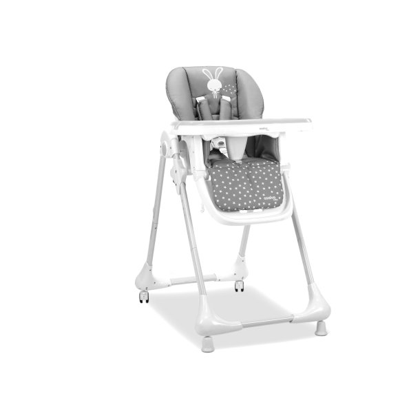 Asalvo High chair with wheels, Rabbit/Grey
