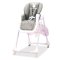 Asalvo High chair with wheels, Rabbit/Pink