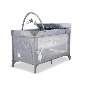 Asalvo Travel cot complete Rabbit, Grey
