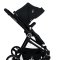 Asalvo stroller Copenhagen with footmuff, Black